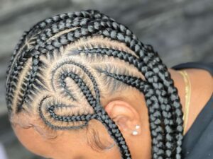 Cornrow Heart Braids Are the Cutest Way to Accent the Protective Style