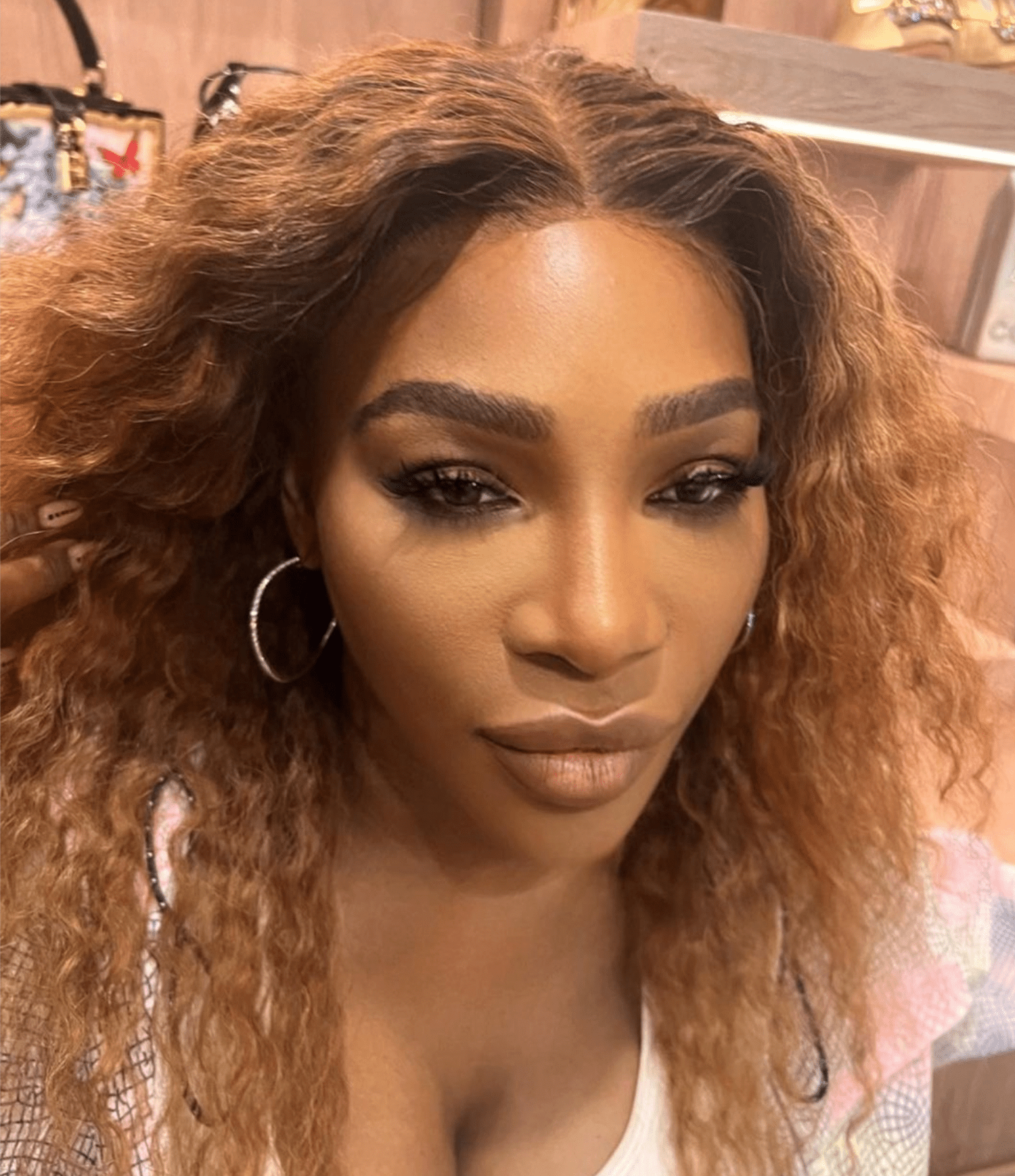 SERENA WILLIAMS with copper hair 