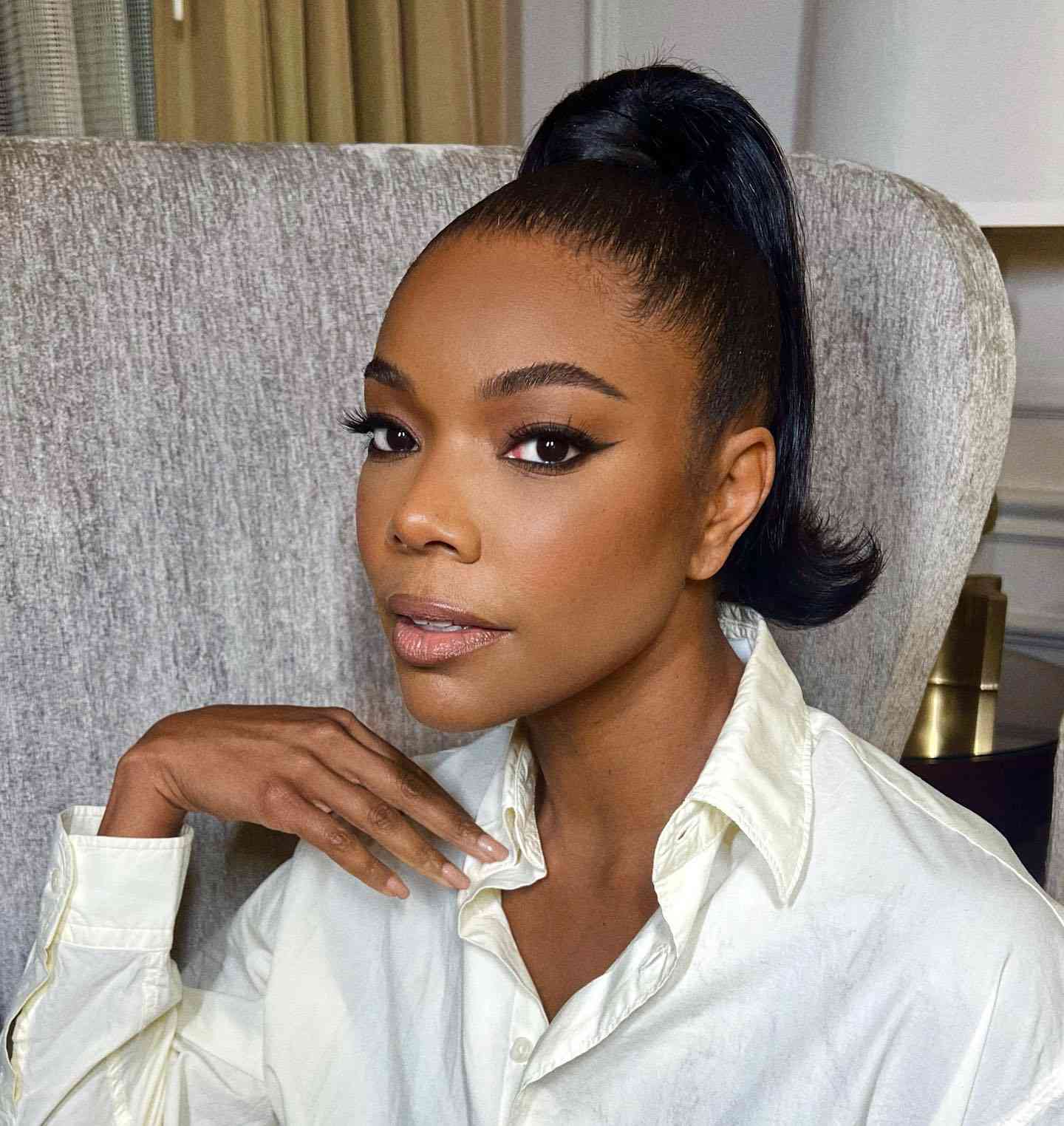 Gabrielle Union with a cat eye